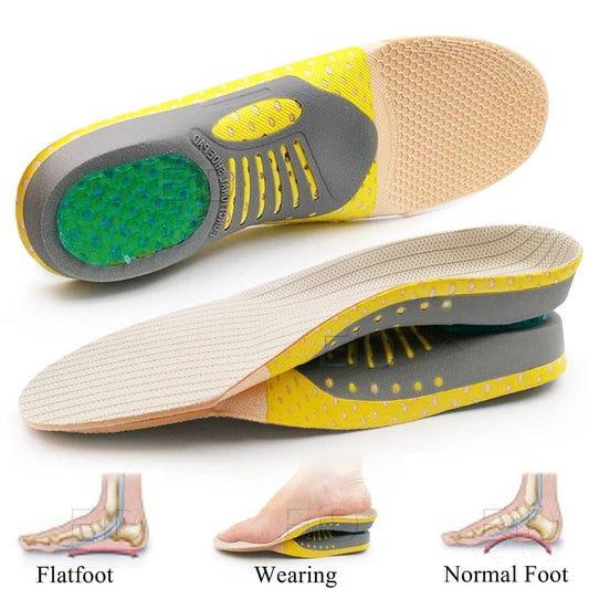 Orthotic Gel Insoles for Flat Feet & Plantar Fasciitis – 2 Piece