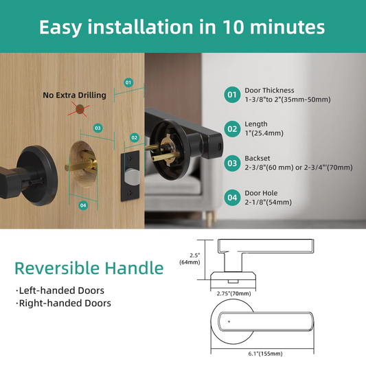 Keyless Entry Door Lock With Handle