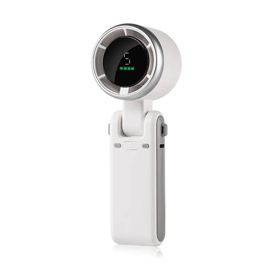 Foldable Handheld Turbo Fan with Digital Display