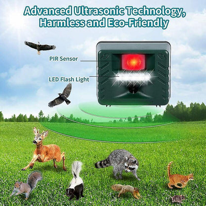 Ultrasonic Bird Repeller for Woodpeckers Outdoor Pest Control Device