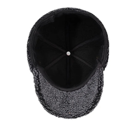 Baseball Cap with Fleece Earflaps for Winter