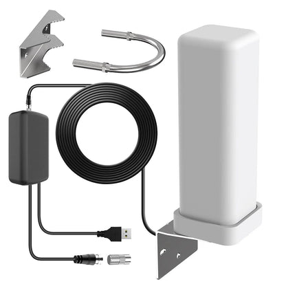 Extra Range 360° Premium Antenna 2025 HDTV Outdoor Antenna Amplified 460 Mile Range
