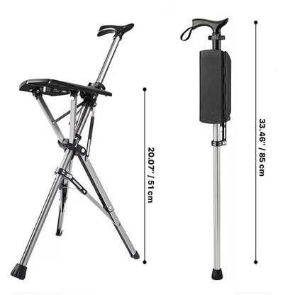 Walking stick with seat