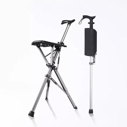 Walking stick with seat