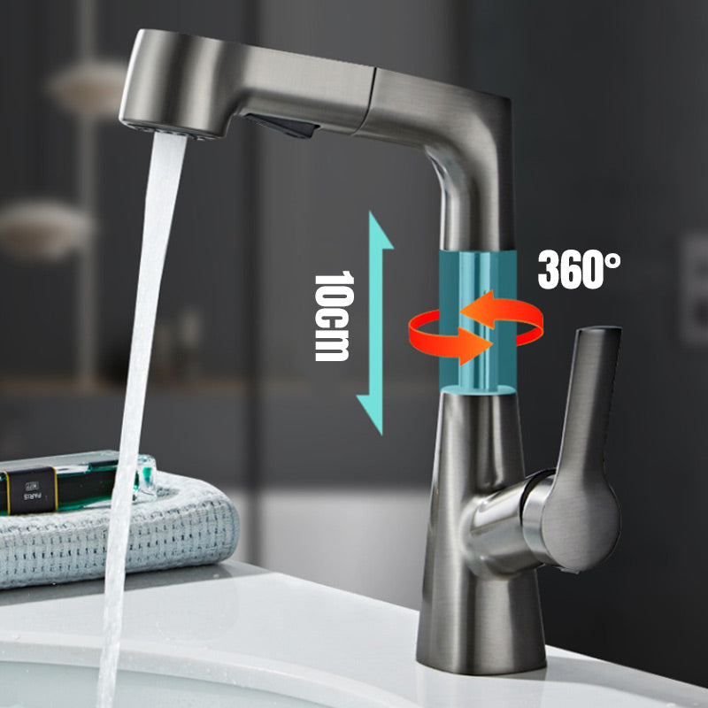 Single-Hole Basin Tap With Pull-Out Spray Head