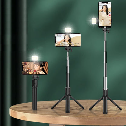 6 In 1 Wireless Bluetooth Selfie Stick With Fill Light
