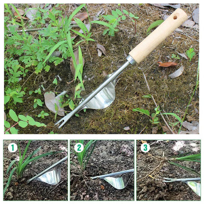 V-Shaped Weed Puller Tool with Long Handle