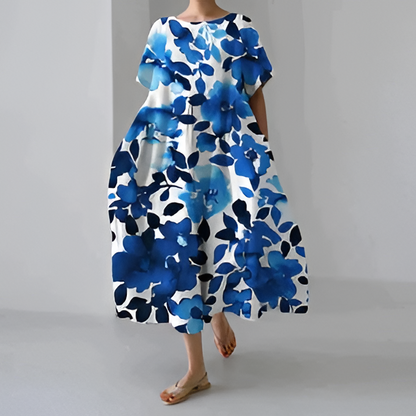 Casual and elegant dress with flora print