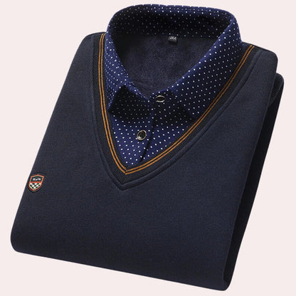 Men's Shirt Collar Sweater