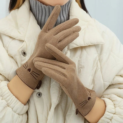 Cat Touchscreen Winter Gloves for Women