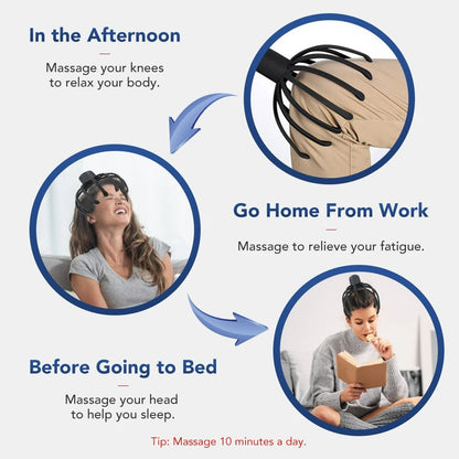 Electric Octopus Head Massager - Relaxing Scalp & Stress Relief Device