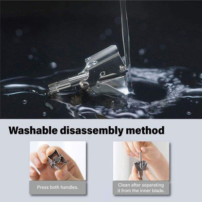 Nose Hair Trimmer for Men Stainless Steel Manual Trimmer