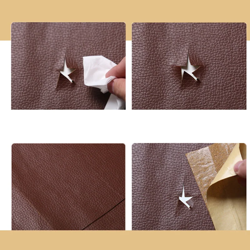 Self-Adhesive Leather Refinisher Cuttable Sofa Repair Patch (19.7 x 53.9 inches)