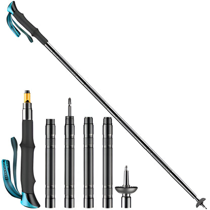 Multi-Functional Tactical Trekking Pole - Survival Hiking Stick with Built-In Tools - Durable & Versatile for Camping and Outdoor Adventures